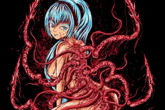 do original dark anime illustrations for tshirt design