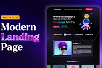 do unique landing page or website UX UI design in figma