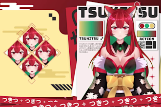 design and rig high quality live2d model art character for vtuber