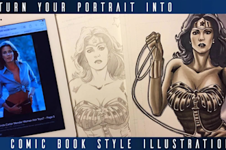 turn your portrait into comic book style illustration