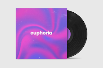 design your album cover with a psychodelic abstract style