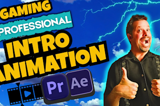 professional gaming intro,youtube intro outro, logo animation