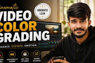 do cinematic video color grading and video color correction