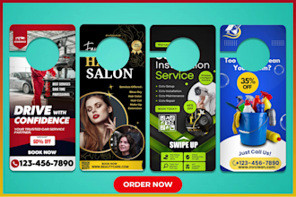 create door hanger design within 5 hours