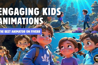 create engaging cocomelon style  kids learning videos in 24hrs