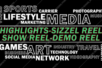 create sizzle reel, showreel, demo reel at any type