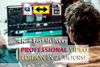 do a professional video edition and convert into mp4