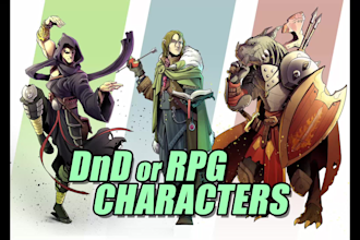 draw your dnd character or party art