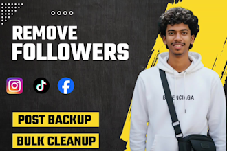 manually remove unwanted followers and clean up posts from your social media
