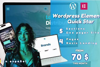 build a customized responsive elementor wordpress website
