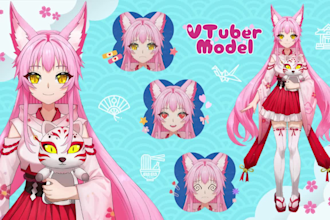 draw and rig vtuber live2d model ready for vtube studio