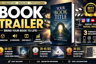 edit professional ebook trailer and promotional videos for social media