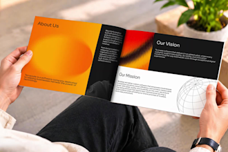 design a modern company profile or corporate brochure