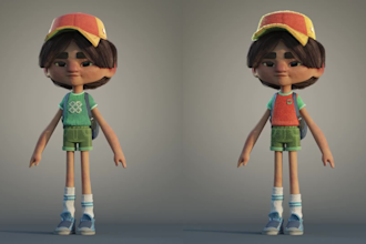 create  3d stop motion, claymation animation, native clay effect in 3d,2d