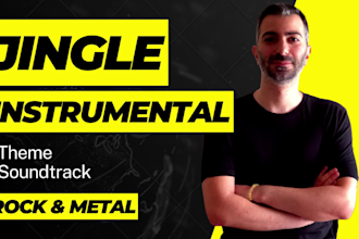 compose instrumental rock jingle, theme, soundtrack