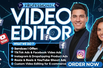 create winning facebook video ads and tiktok ads for drop shipping
