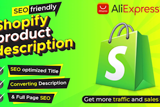 write shopify product description with SEO title tags for product listing