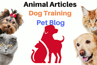 write animal articles, dog training and pet blog