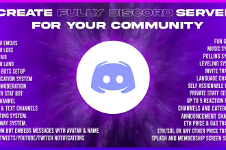 create fully discord server setup for your community