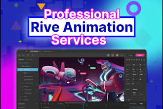 create rive, lottie or gif animation for your web and mobile