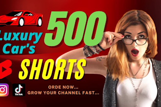 give you 500 luxury cars youtube shorts, reels, tiktok video