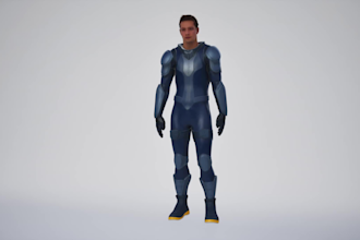 do a 3d character and hard surface modeling