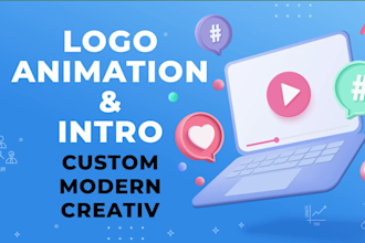 create a professional youtube intro, outro or logo animation
