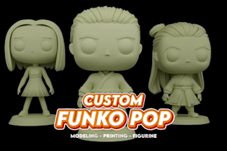 create custom 3d funko pop, 3d sculpting ,3d character modeling for 3d printing