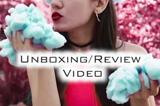 unbox your product and try it in a video