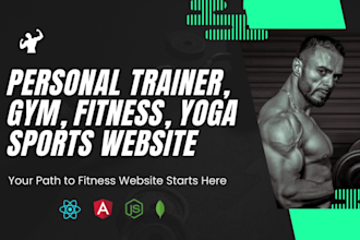 build a health and fitness, yoga, workout, gym website