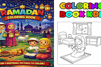 ramadan coloring book for kids and adults with cute islamic designs amazon etsy