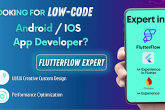 be your flutterflow developer, low code app development, flutter flow