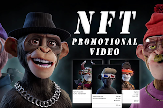 create pro nft video, dynamic nft video or crypto, nft promo