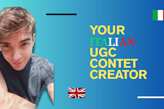 create italian ugc video ads for tiktok, instagram, amazon