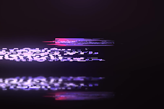 create 4k neon glitch