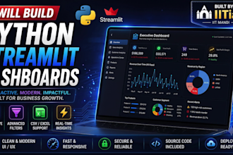 build python streamlit data visualization dashboards
