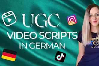 write your script for ugc tiktok or reels videos in german