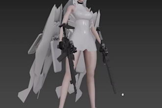 3d game character modeling  vrchat avatar anime 3d model unreal engine character