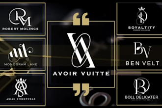 make luxury clothing fashion brand, urban streetwear and monogram logo creation