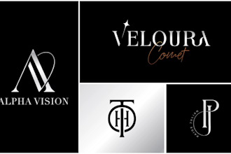 do luxury minimalist elegant initialletter monogram clothing logo with animation