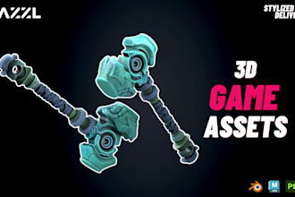 create stylized 3d game assets for unreal and unity