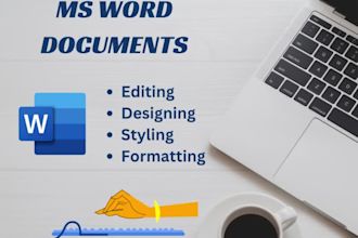 create ,edit and format your ms word documents and projects