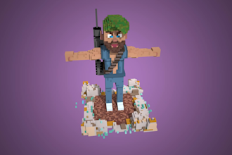 do 3d voxel nft art and sandbox game ready characters