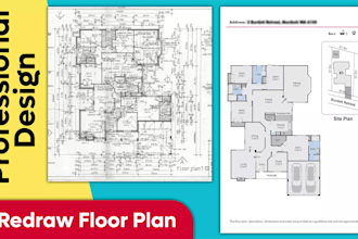 redraw floor plans for real estate agents, property manager