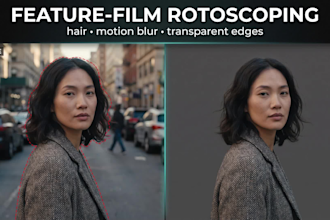 rotoscoping and remove video background without green screen
