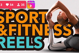 create sport, fitness and yoga reels, stories, and shorts