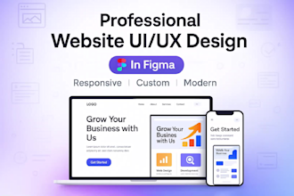 design a modern uiux website or landing page in figma