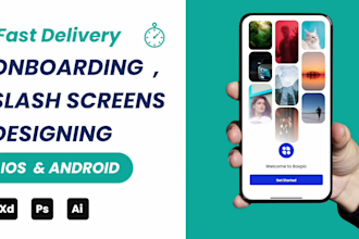 design unique splash and onboarding screens for your app