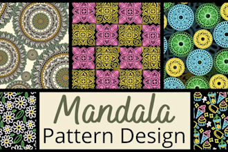 design seamless pattern design , mandala and floral pattern design