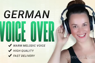 dub your videos in german as a talented german voice actor